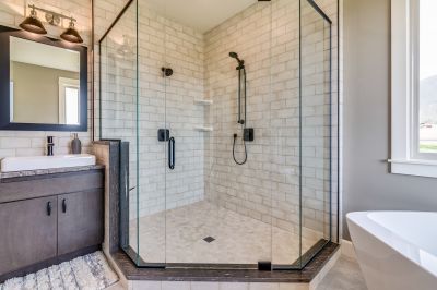 Black Metal Framed Shower Enclosure